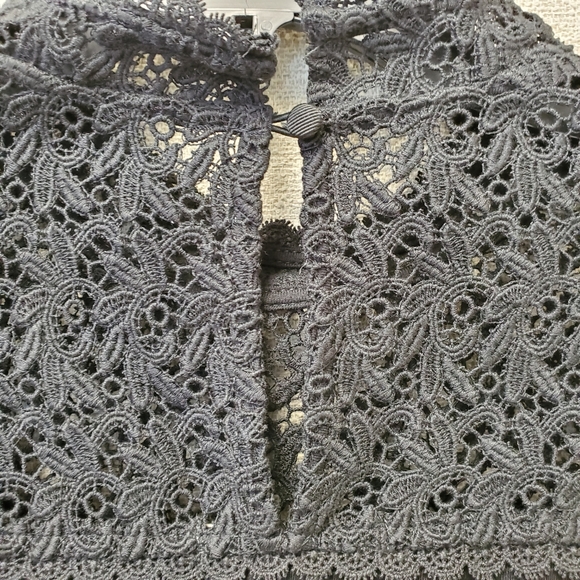 Boden Seraphina Lace Detail Top, BlackSz 8 - Picture 5 of 8